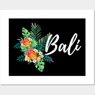 Floral Bali White Posters and Art